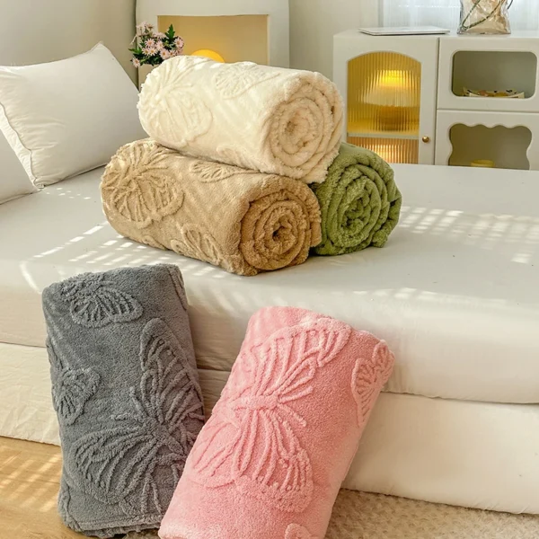 New Tafurong Butterfly Pattern Napping Blanket Home Air Conditioning Sofa Blanket Bedding Blanket Versatile All Seasons - Image 4