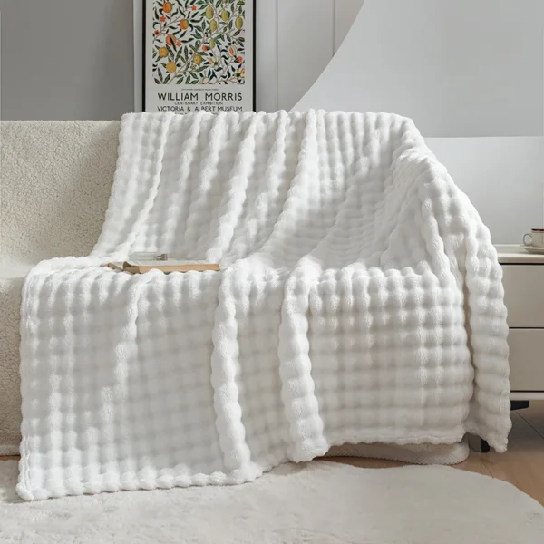 Flannel Fleece Blanket Adult Children Soft Warm Throw Blanket Bed Covers Simple Solid Color Sofa Breathable Bedspreads