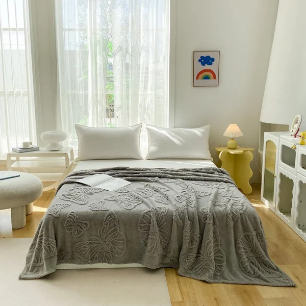 New Tafurong Butterfly Pattern Napping Blanket Home Air Conditioning Sofa Blanket Bedding Blanket Versatile All Seasons - Image 2
