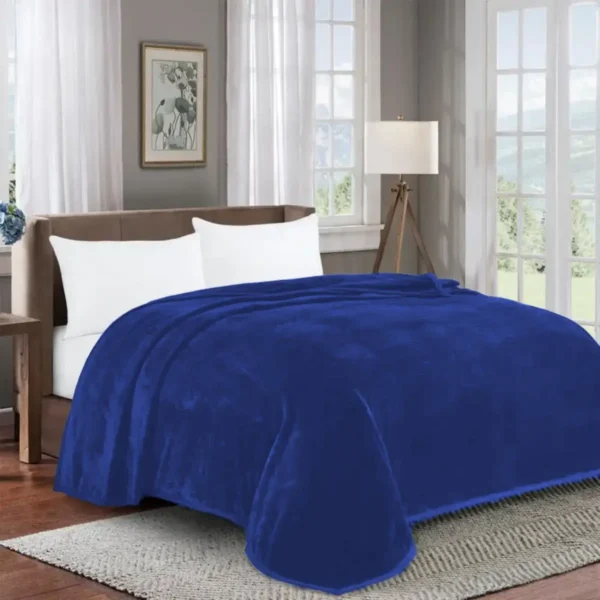 Pure color thick fleece blanket fleece blanket bed sheet cover blanket,multi functional nap blanket pet blanket - Image 3