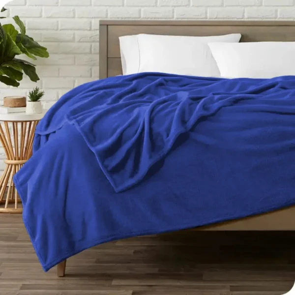 Pure color thick fleece blanket fleece blanket bed sheet cover blanket,multi functional nap blanket pet blanket - Image 2