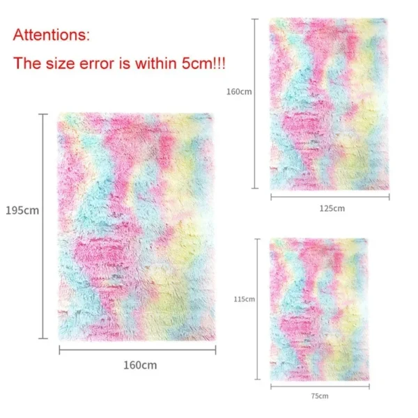 Fluffy Long Plush Throw Blanket Double-sided Bedspread Blanket Shaggy Shawl Blanket for Adults Children - Image 3